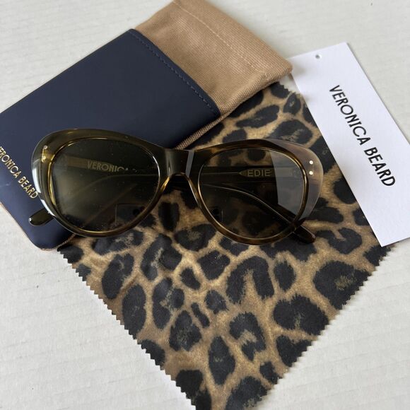 Veronica Beard Edie Cat-Eye Sunglasses Sunglasses Tortoise NWB